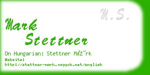 mark stettner business card